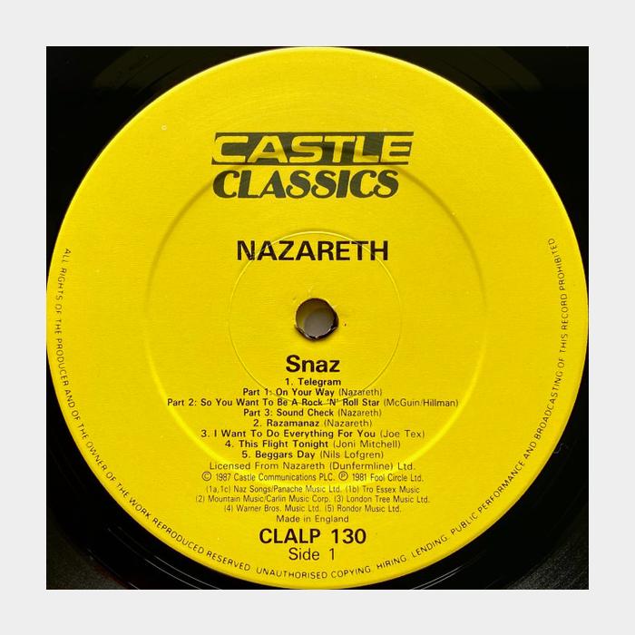 Nazareth - 'Snaz 2LP (ex+/ex+)