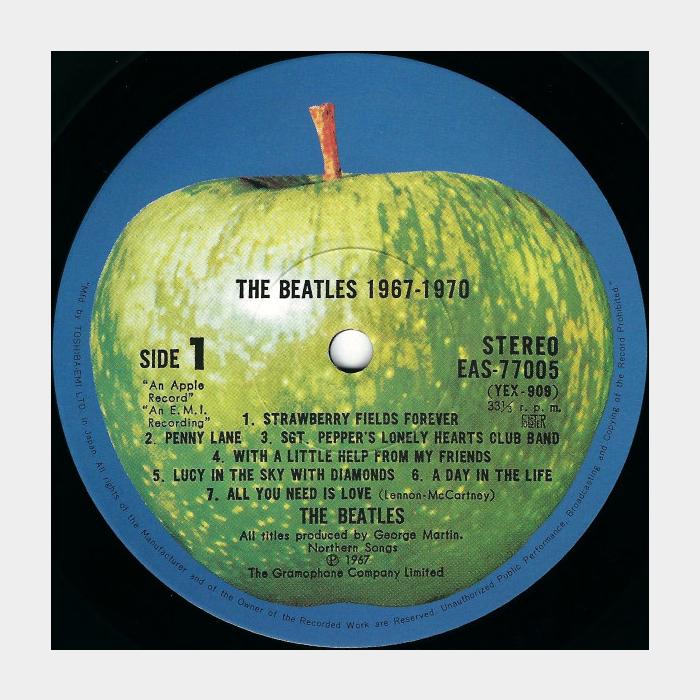 Beatles - 1967-1970 2LP (ex+/ex+, obi, Poster, Book)