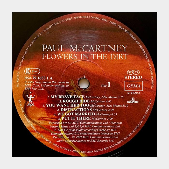 Paul McCartney - Flowers In The Dirt (ex/ex+)