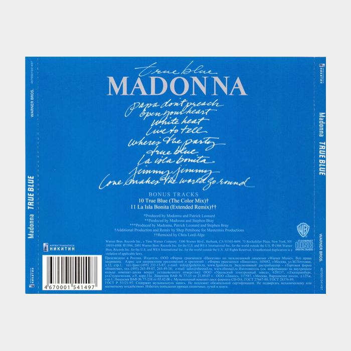 CD Madonna - True Blue (ex+/ex, License, Gold)