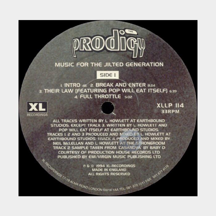 Prodigy - Music For The Jilted Generation 2LP (sealed, 180g)