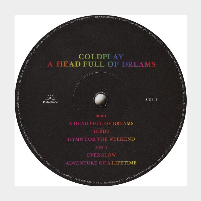 Coldplay -  A Head Full Of Dreams (sealed, 180g, Clear LP)