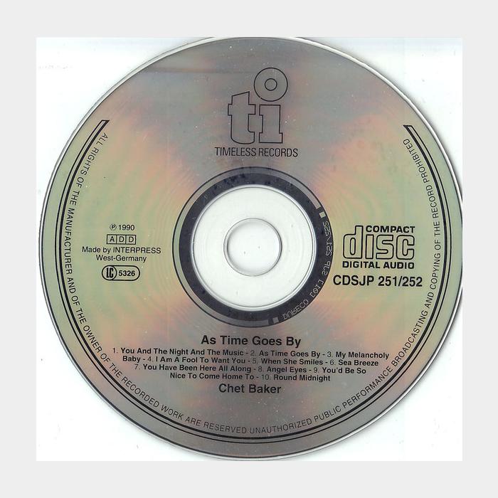 CD Chet Baker - As Time Goes By