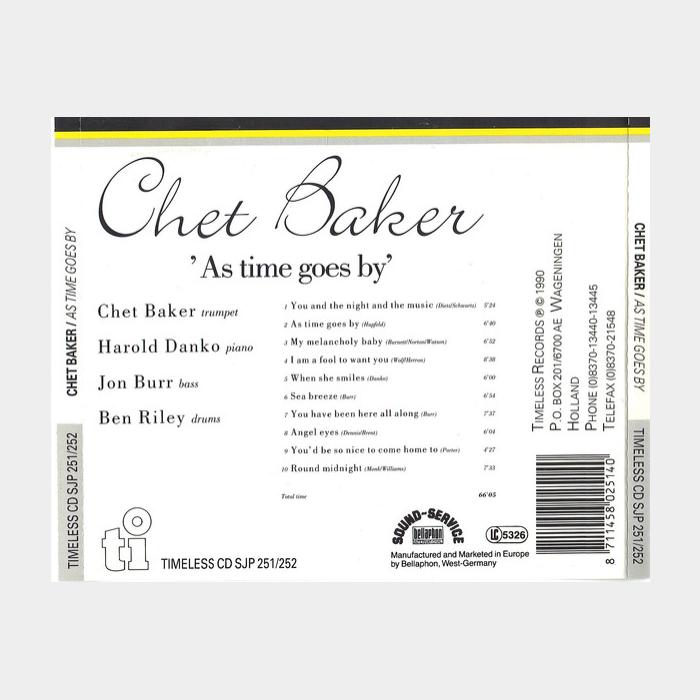 CD Chet Baker - As Time Goes By