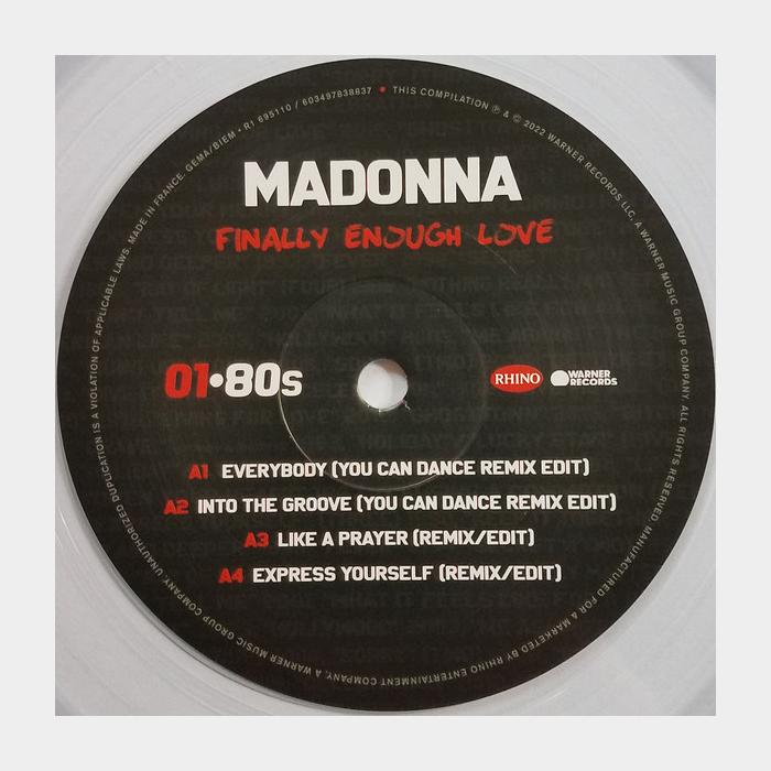 Madonna - Finally Enough Love! 2LP (sealed, 180g, Clear LP)