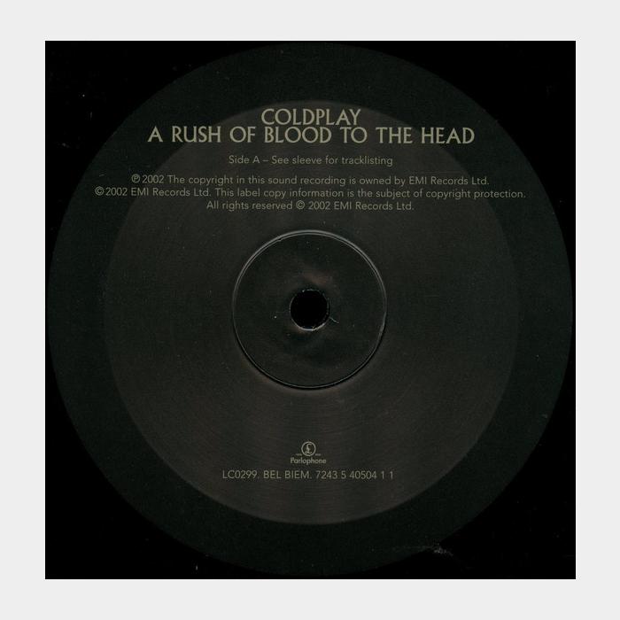 Coldplay -  A Rush Of Blood To The Head (sealed, 180g)