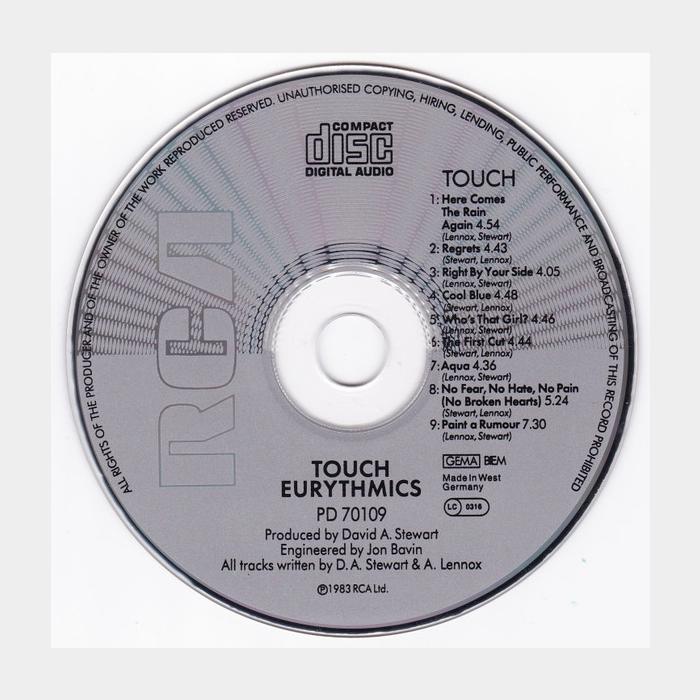 CD Eurythmics - Touch