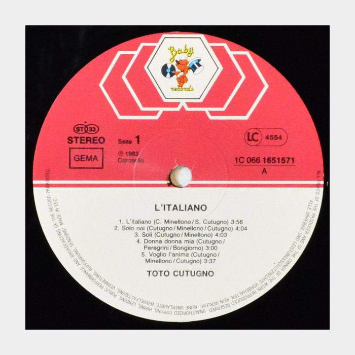 Toto Cutugno - L'Italiano (ex+/ex+)