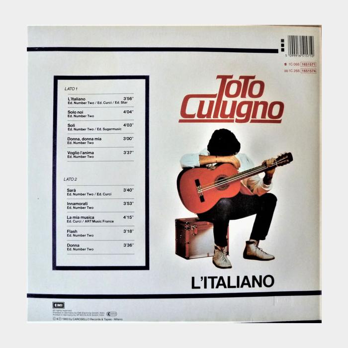 Toto Cutugno - L'Italiano (ex+/ex+)