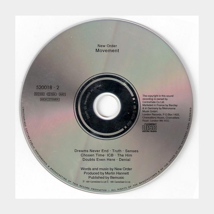 CD New Order - Movement